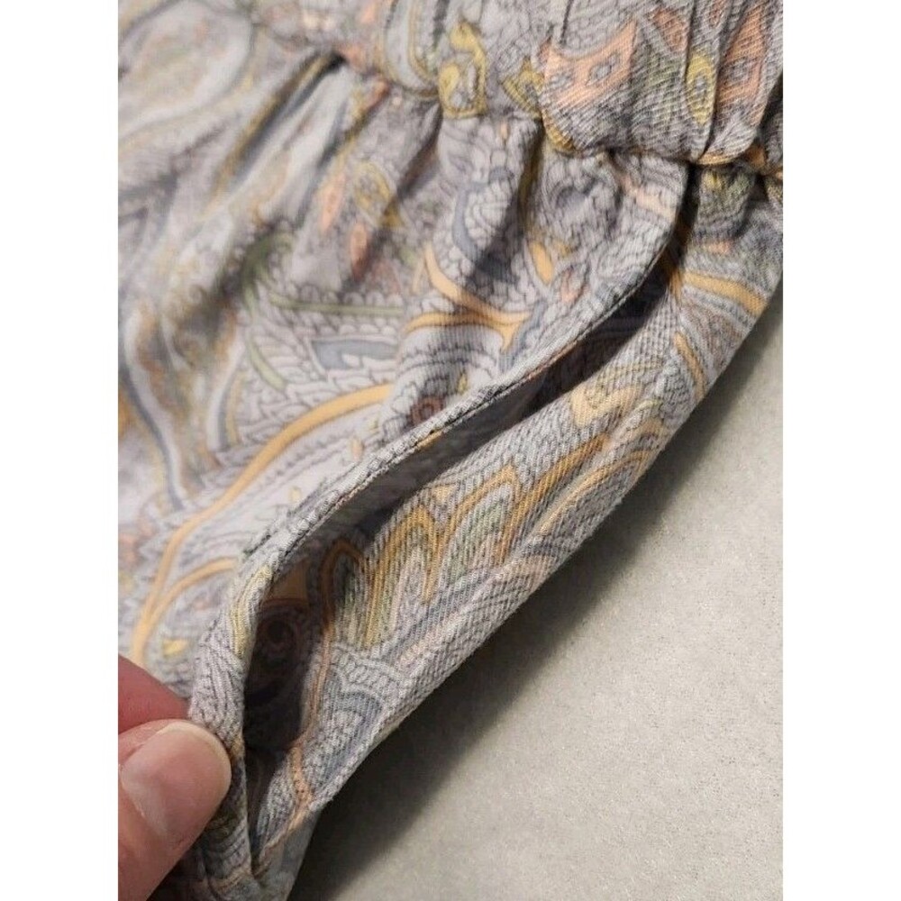 Soma Paisley Print Cami & Shorts Set in Light Gray, Blue & Gold - Picture 8 of 10